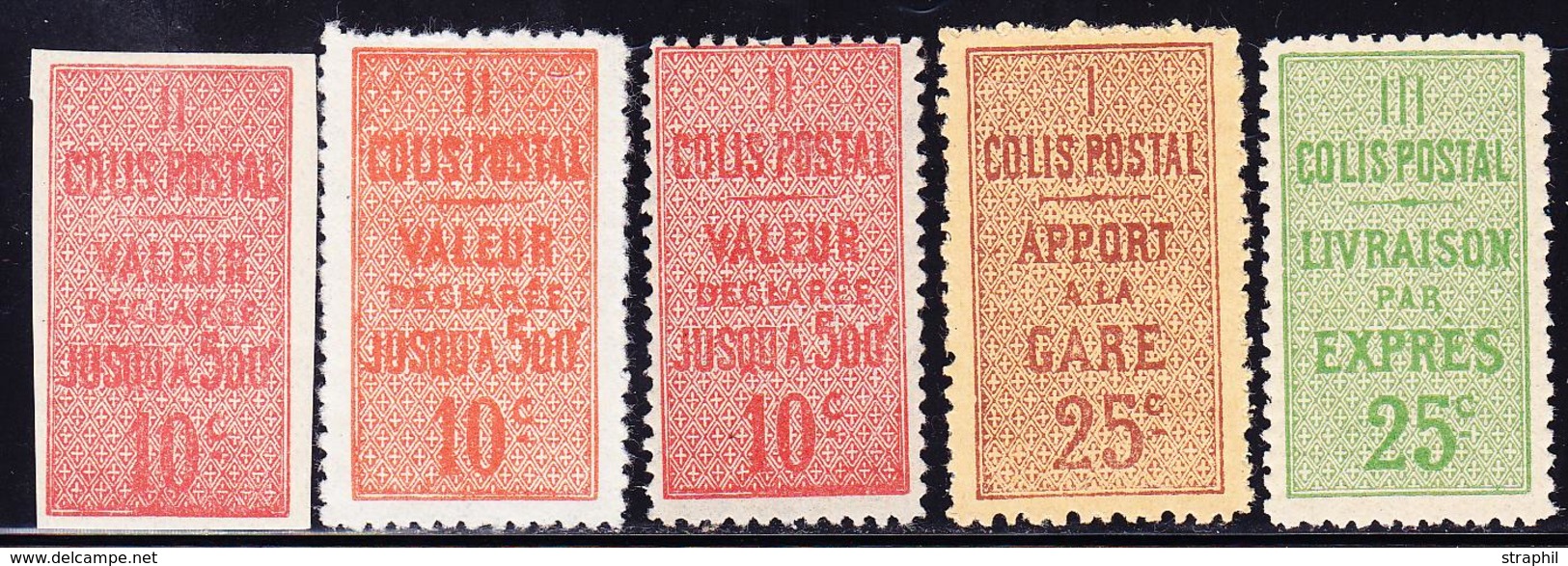 * COLIS POSTAUX - * - N°1, 6, 6a, 7/8 - 5 Valeurs - Tb - Mint/Hinged