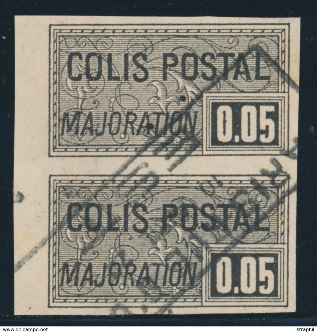 O COLIS POSTAUX - O - N°19 - 0,05 Noir - Paire Vertic. - ND - TB - Neufs