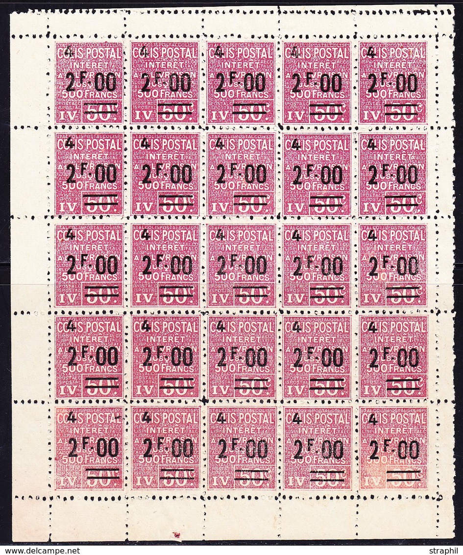 (*) COLIS POSTAUX - (*) - N°75 - Bloc De 25 - BDF - B/TB - Mint/Hinged