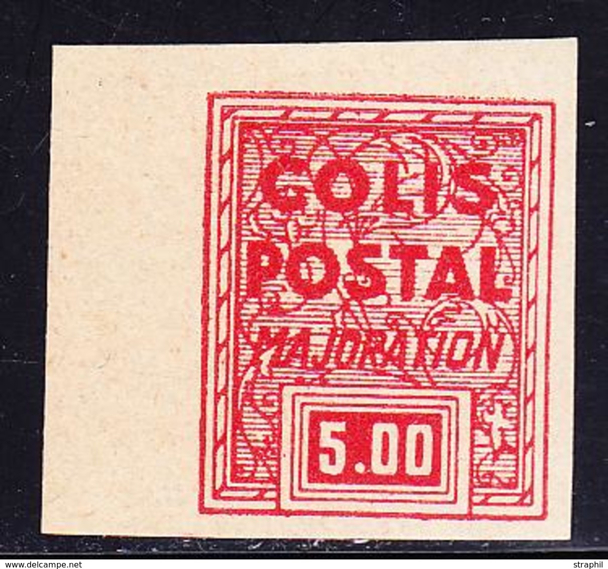 ** COLIS POSTAUX - ** - MAU N°165F - 5,00F Rouge- Majoration - ND - BdF - Non Emis - TB - Mint/Hinged