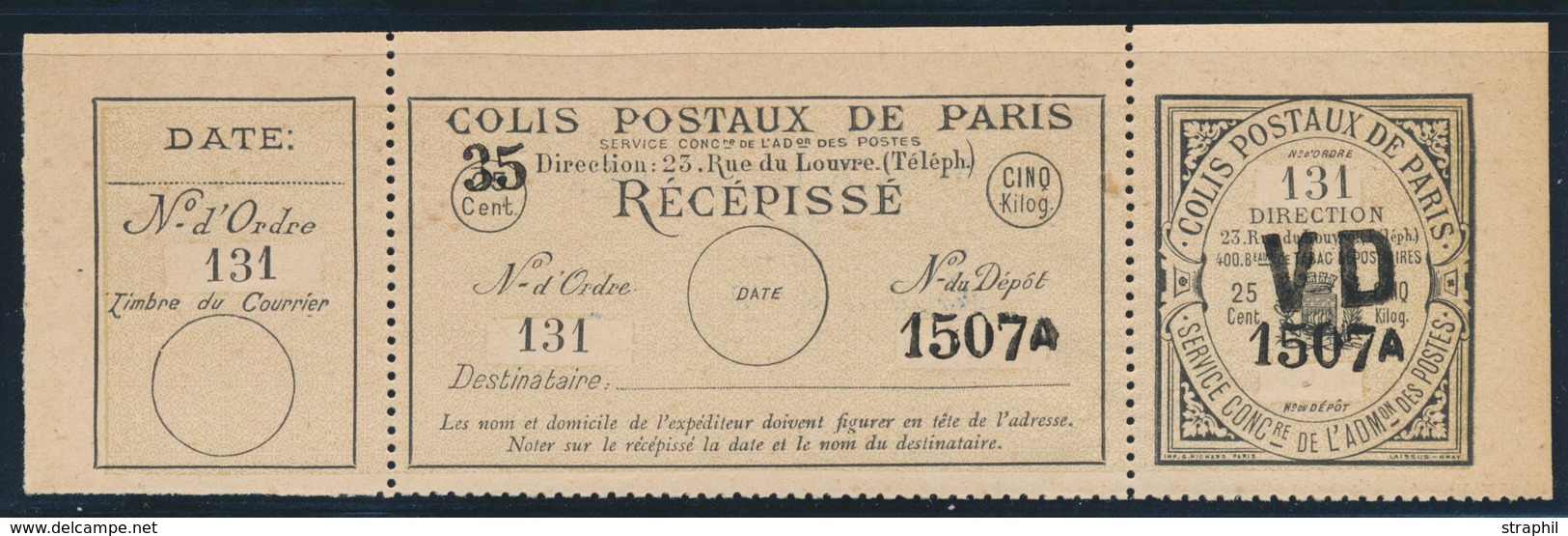 (*) COL. POSTAUX DE PARIS POUR PARIS (Réf. Maury) - (*) - N°21A - TB - Usados