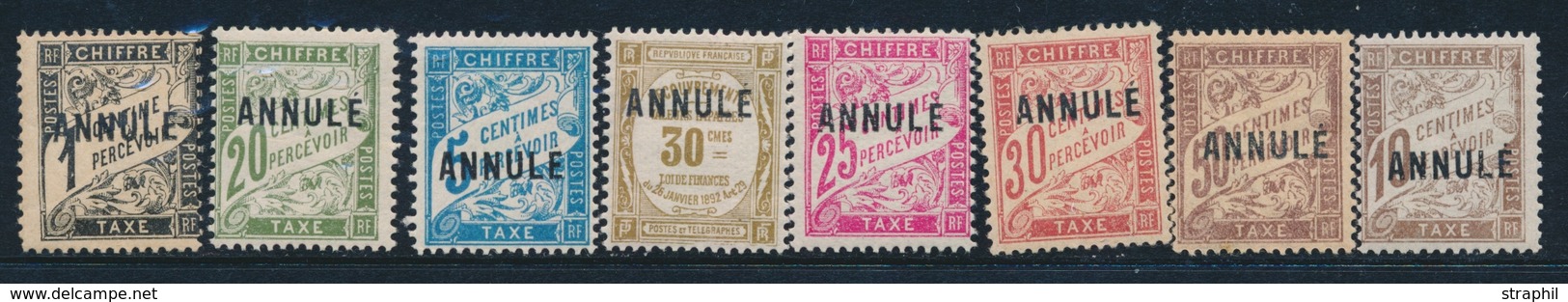 ** COURS D'INSTRUCTION - TIMBRES TAXE - ** - N°10 CI1, 28 CI1, 29 CI1, 31 CI1, 32 CI1, 33 CI1, 37 CI1, 46 CI1 - 8 Valeur - Cours D'Instruction