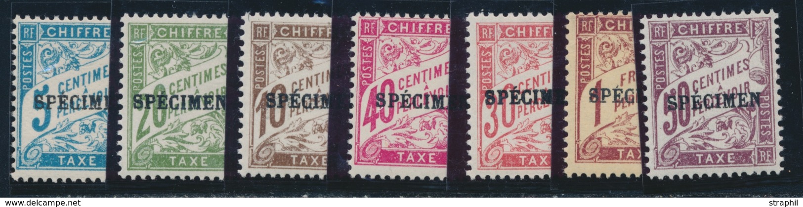 ** COURS D'INSTRUCTION - TIMBRES TAXE - ** - N°28/29, 31, 33, 35, 37, 40 CI2 - Specimen - TB - Cours D'Instruction