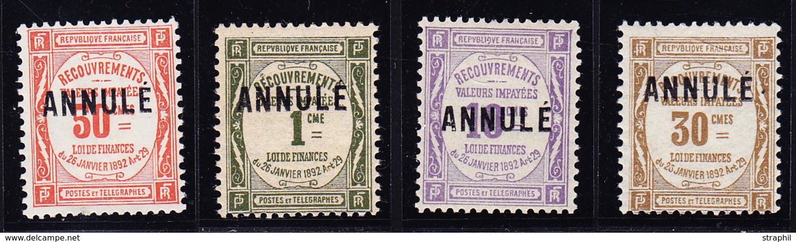 ** COURS D'INSTRUCTION - TIMBRES TAXE - ** - N°43 CI1, 44 CI2, 46 CI2, 47 CI1 - TB - Cours D'Instruction