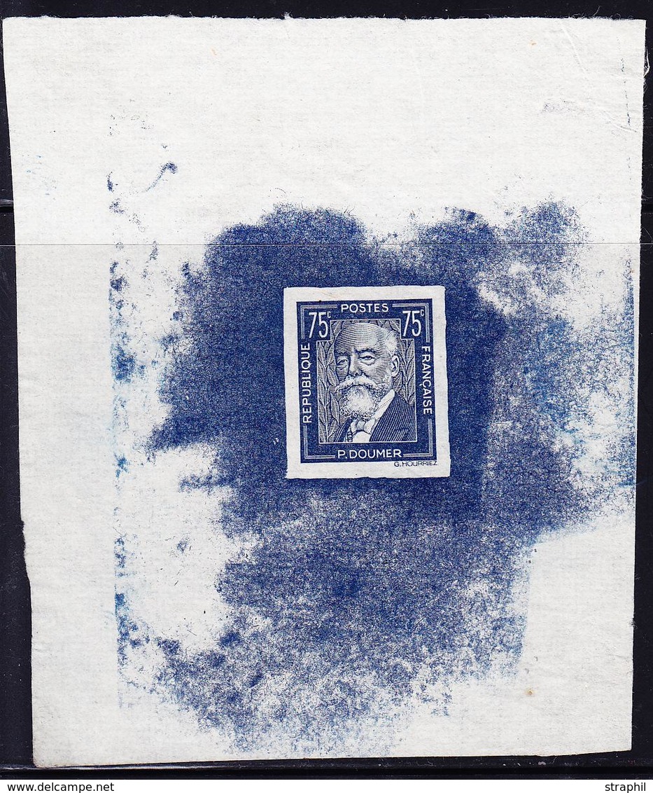 (*) EPREUVE ARTISTE - (*) - N°292 - P. Doumer - En Bleu Acier - Sur Papier Pelure - TB - Artist Proofs