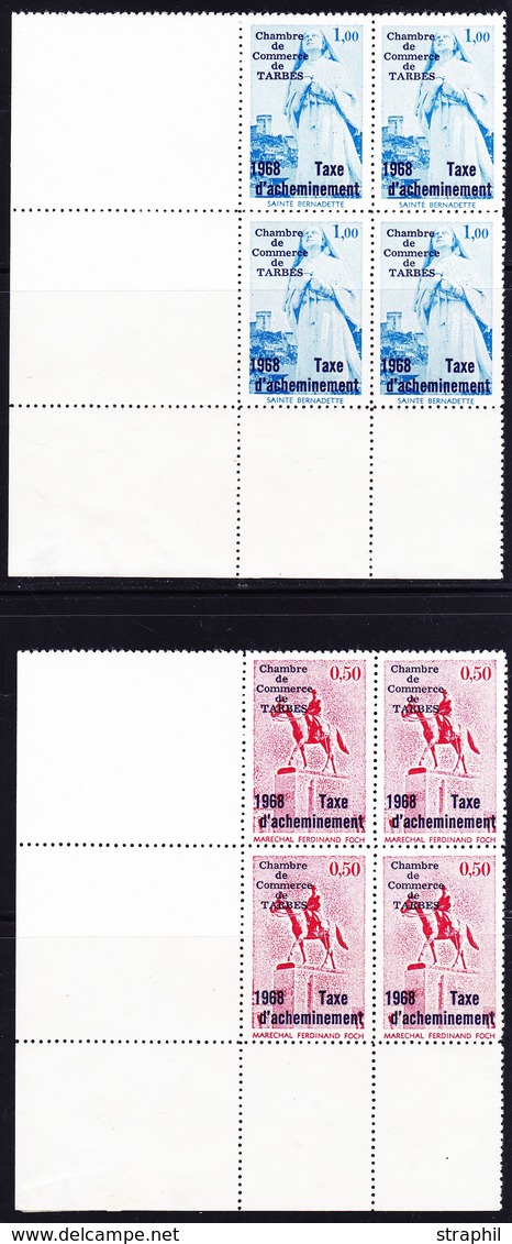 ** TIMBRES DE GREVE (REF. MAURY) - ** - N°9/10 - Bloc De 4 Cdf - Le 9 S/brun - TB - Autres & Non Classés