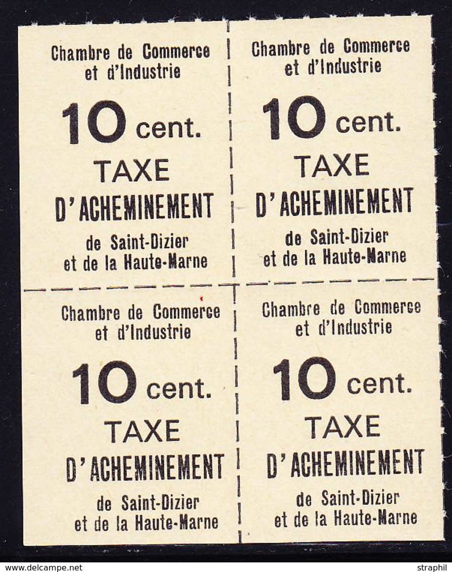 ** TIMBRES DE GREVE (REF. MAURY) - ** - N°13 Bloc De 4 - St Dizier - TB - Autres & Non Classés