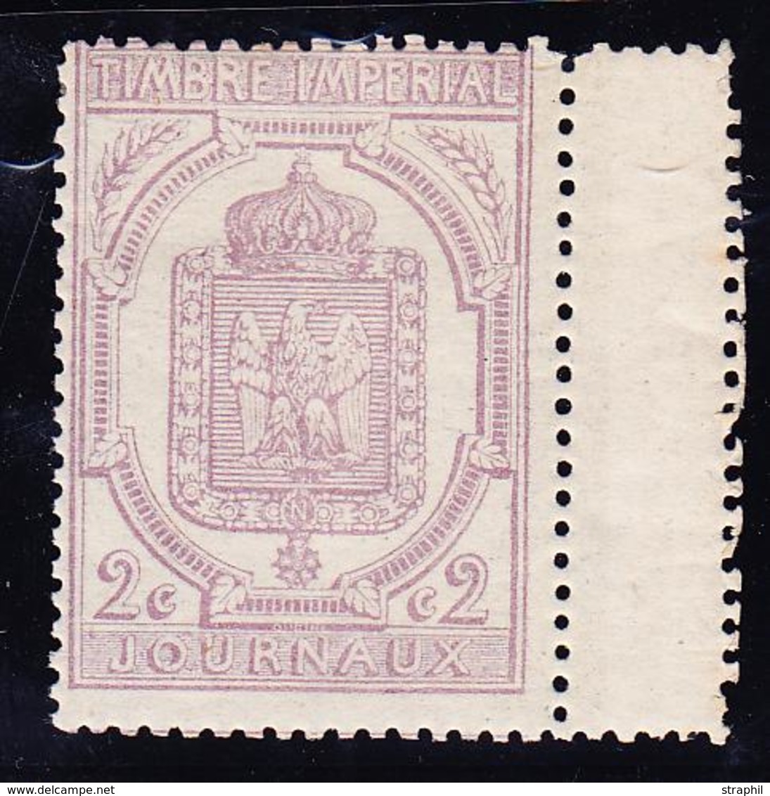** TIMBRES JOURNAUX - ** - N°7 - 2c Violet + Interpanneau - TB - Newspapers