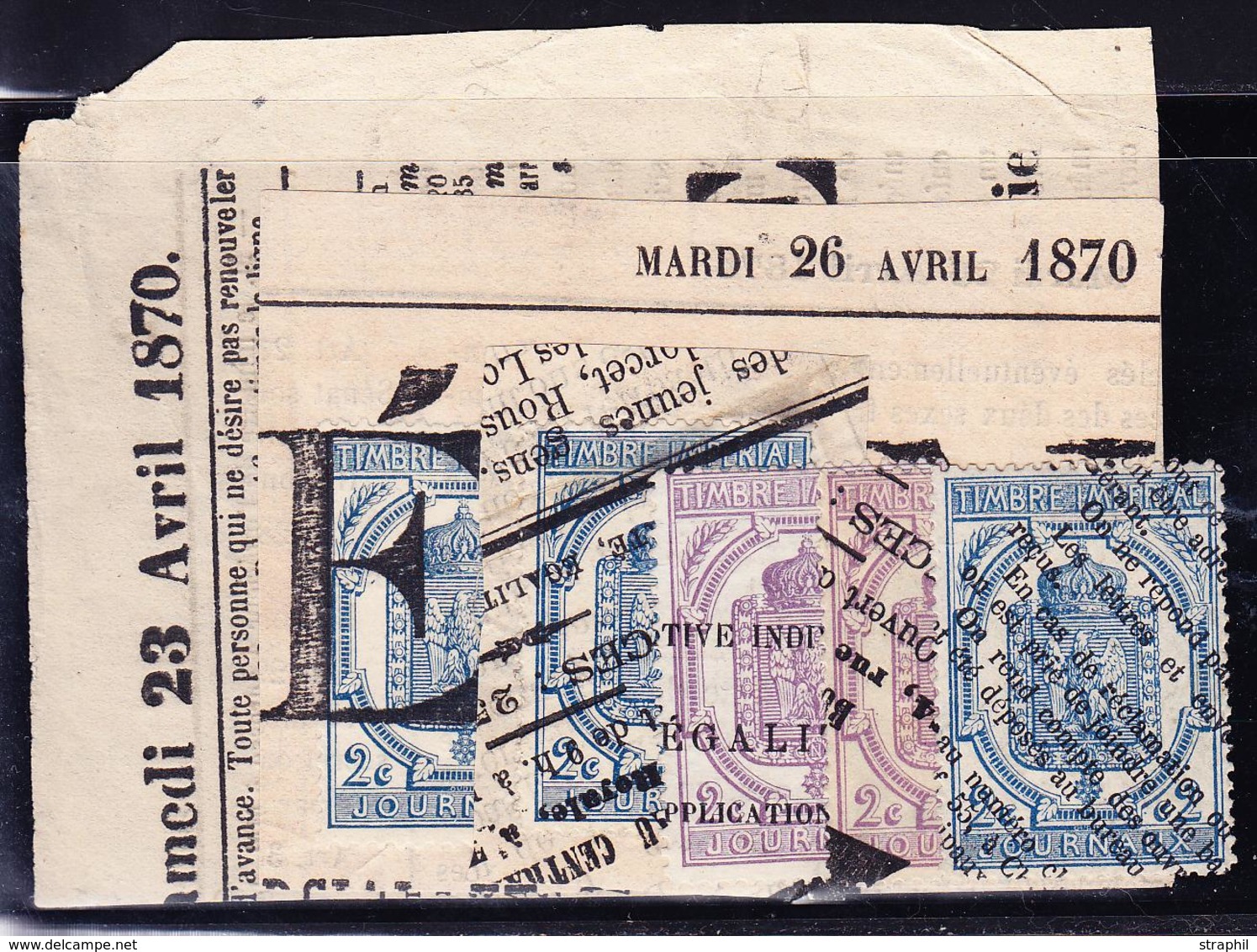 F TIMBRES JOURNAUX - F - N°7/8 X 3 Ex De Chaque Dt 2 S/fgt - TB - Journaux