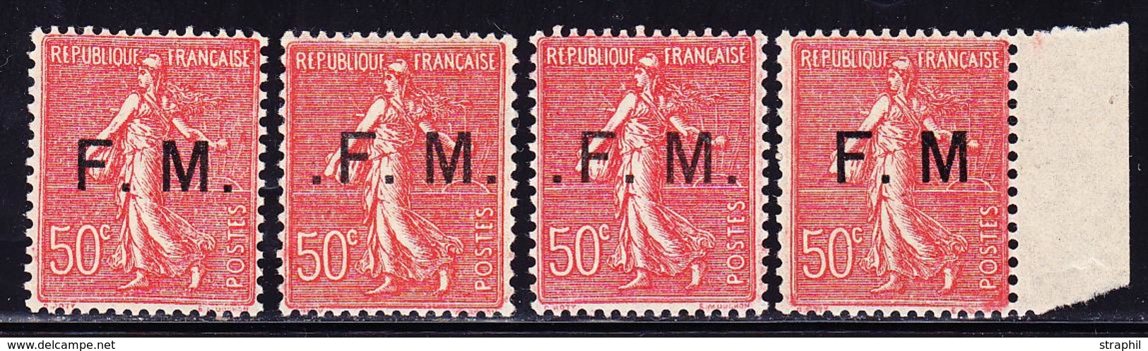 ** FRANCHISE MILITAIRE - ** - N°6, 6a, 6b, 6c - Les 3 Variétés - TB - Timbres De Franchise Militaire