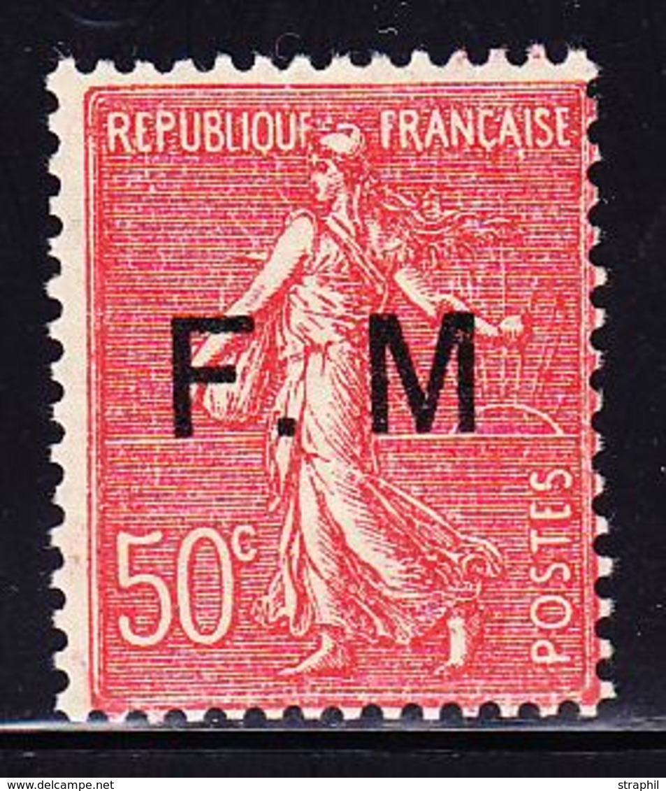 ** FRANCHISE MILITAIRE - ** - N°6a - 50c Rouge - Sans Point Après "M" - TB - Military Postage Stamps