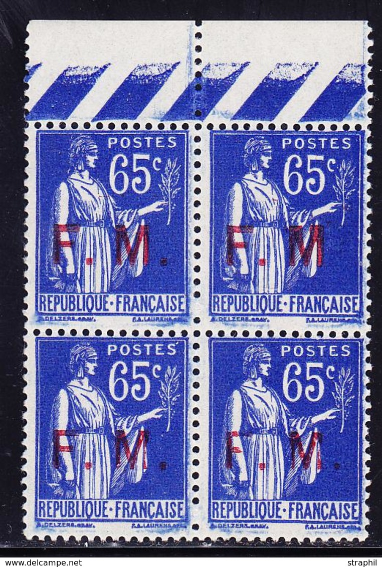 ** FRANCHISE MILITAIRE - ** - N°8a - Bloc De 4 - Sans Point Après "M" - TB - Timbres De Franchise Militaire