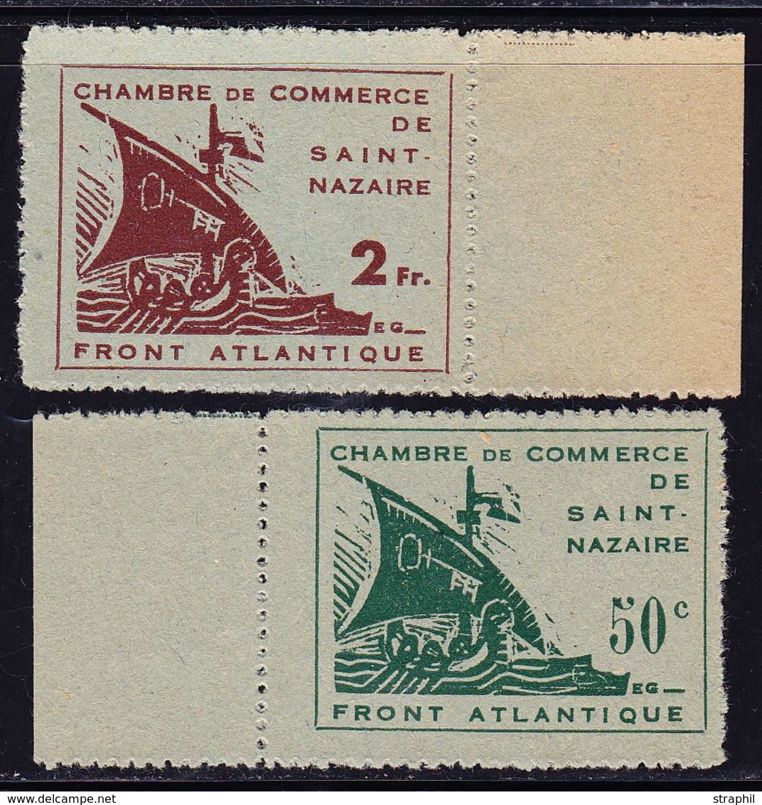 (*) TIMBRES DE GUERRE  - (*) - N°8/9 - BdF - Signé A. Brun - TB - War Stamps