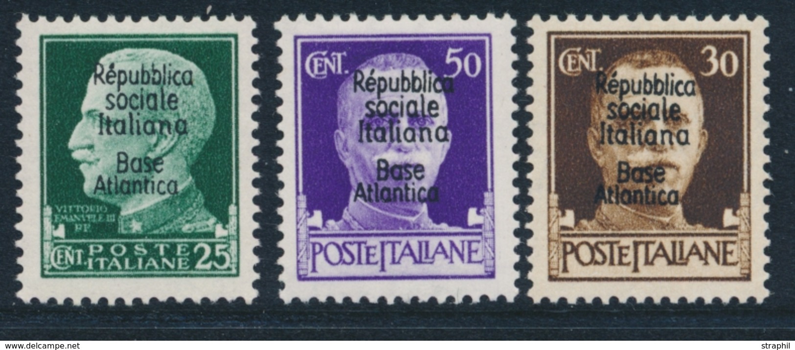 ** BASE NAVALE ITALIENNE - ** - N°4/6 - 3 Valeurs - TB - Guerre (timbres De)