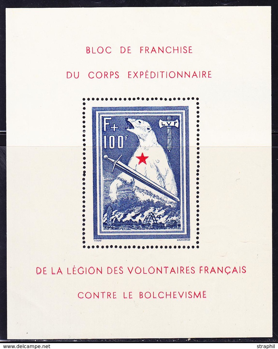 * LEGION VOLONTAIRE FRANCAISE - * - N°1 - Bloc De L'Ours - Légère Charn. -  TB - War Stamps