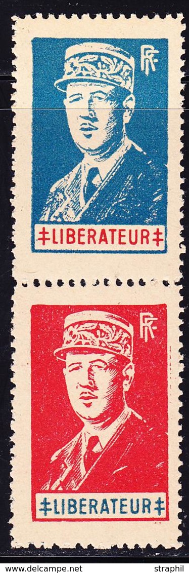 ** LIBERATION (Réf. MAYER 2015) - ** - De Gaulle - N°5/6 - Paire Se Tenant Verticale  - TB - Libération