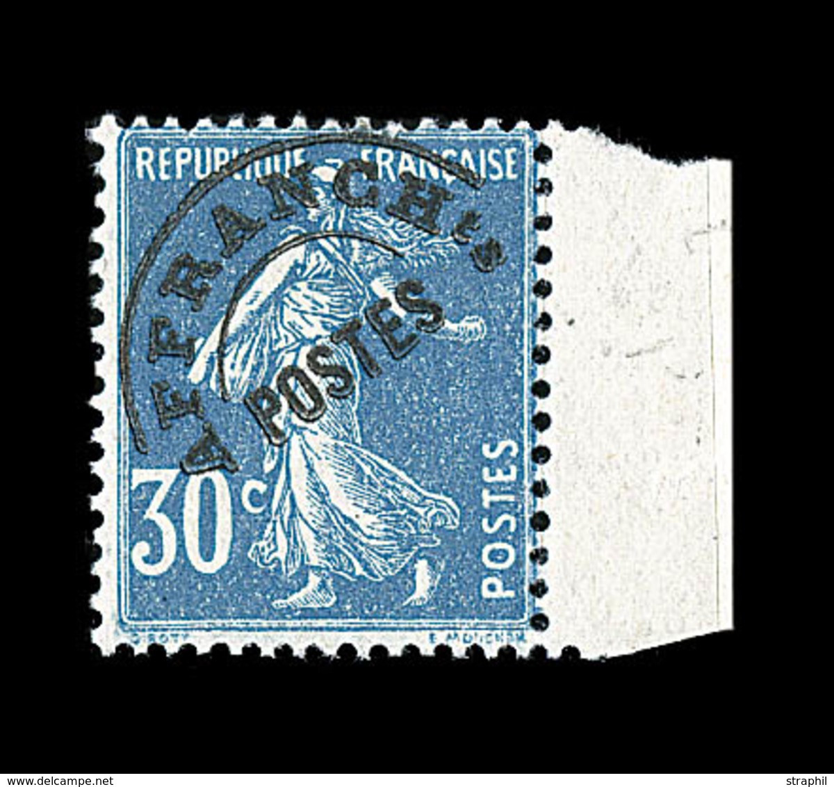 ** PREOBLITERES - ** - N°60 - 30c Bleu - BdF - Signé Calves -TB - 1893-1947