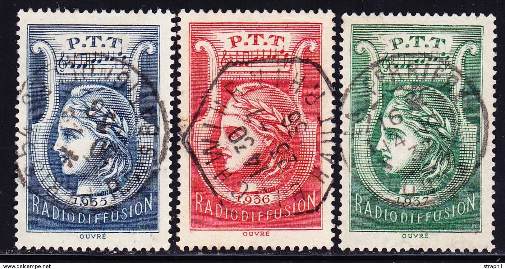 O TIMBRES DE RADIODIFFUSION - O - N°1/3 - 3 Valeurs - TB - Radiodiffusion