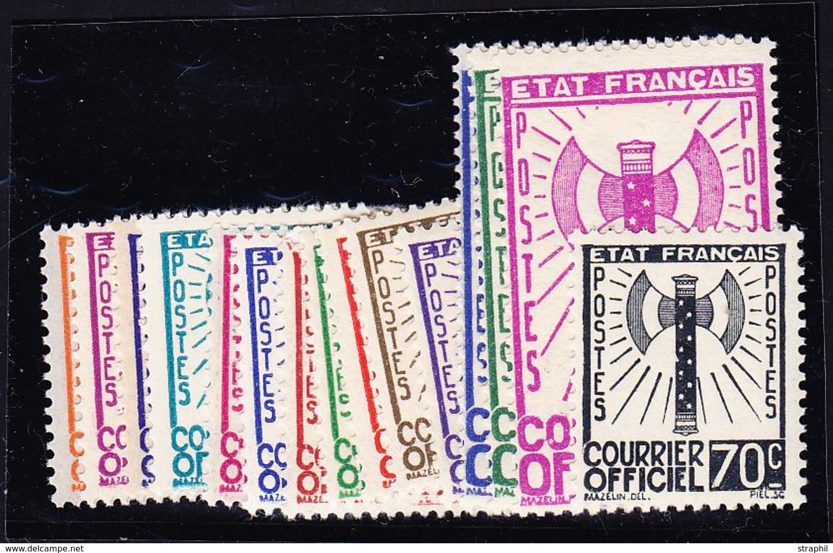 ** TIMBRES DE SERVICE - ** - N°1/15 - Françisque - TF - TB - Neufs