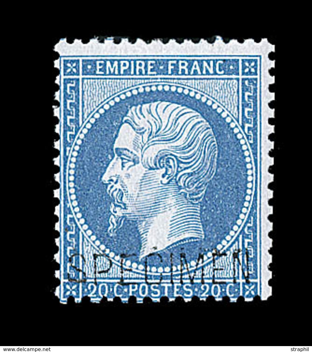 ** TIMBRES SPECIMEN - ** - N°4 - 20c Bleu - TB - Specimen