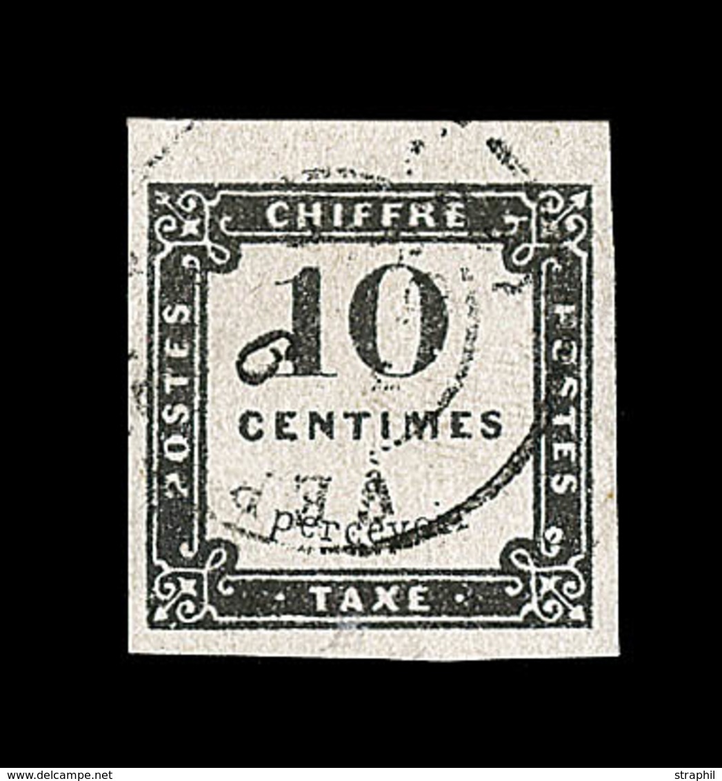 O TIMBRES TAXE - O - N°1 - 10c Noir - Bdf + Voisin - TB/SUP - 1859-1959 Neufs