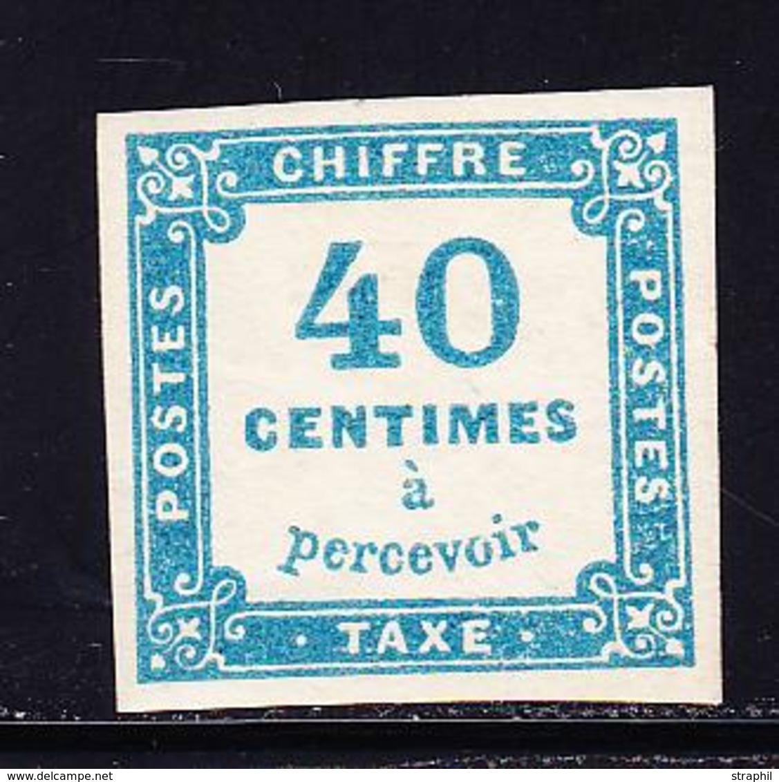 * TIMBRES TAXE - * - N°7 - 40c Bleu - TB - 1859-1959 Neufs