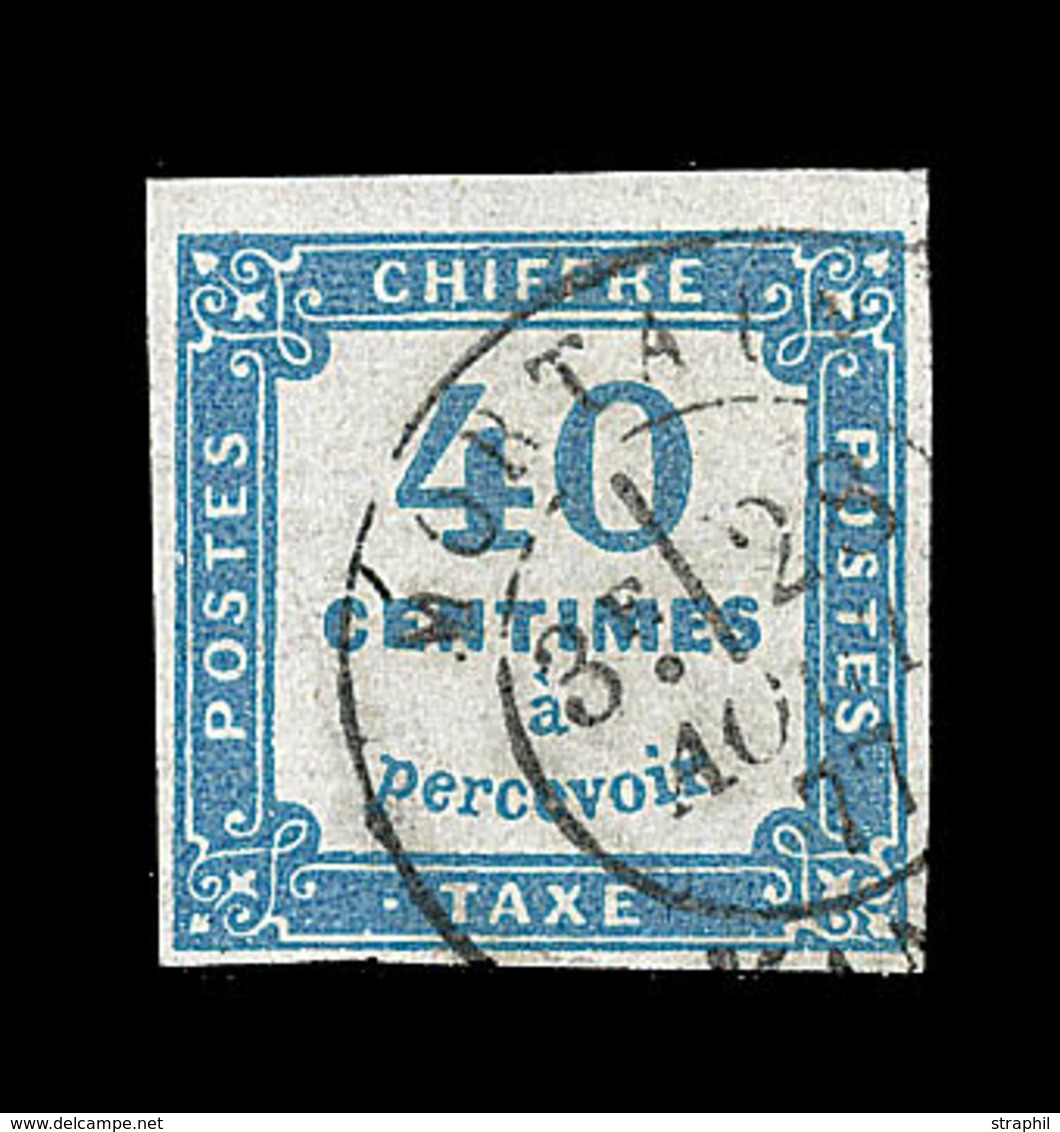 O TIMBRES TAXE - O - N°7 - 40c Bleu - TB - 1859-1959 Mint/hinged