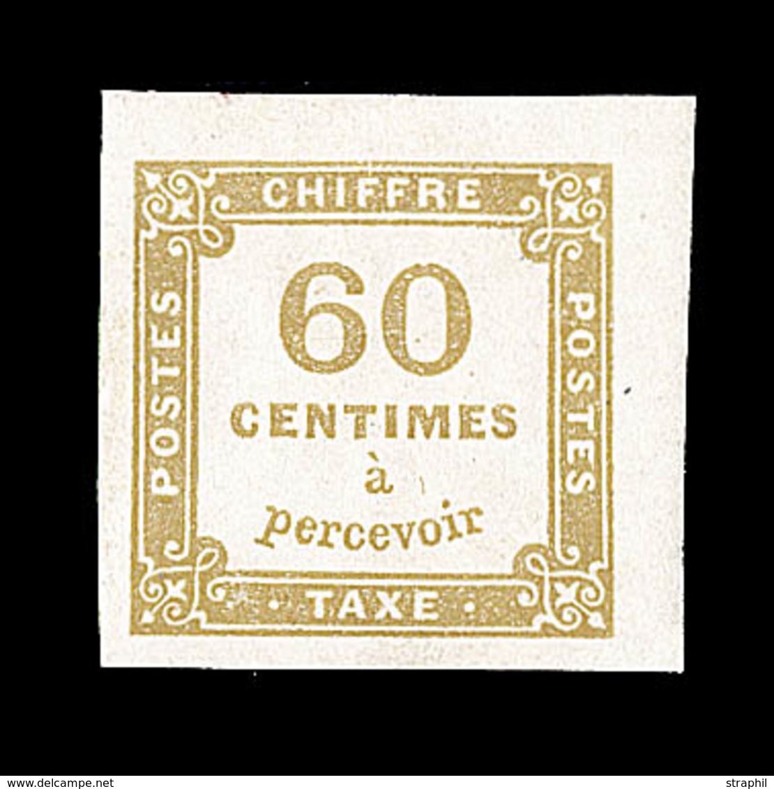 * TIMBRES TAXE - * - N°8 - 60c Jaune Bistre - Belles Marges - Signé Roumet - TB - 1859-1959 Neufs