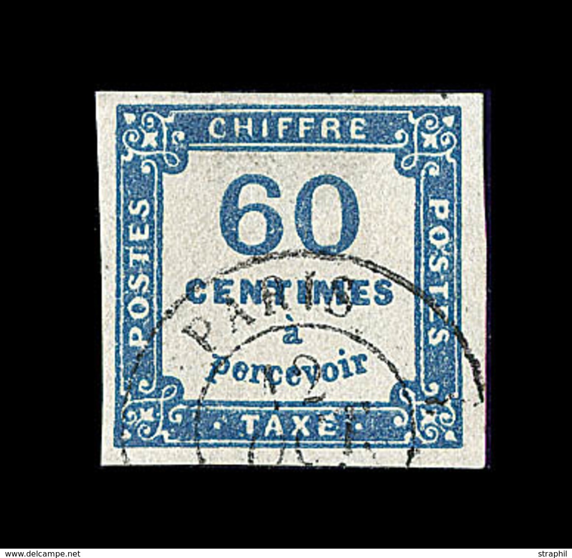 O TIMBRES TAXE - O - N°9a - 60c Bleu Très Foncé - TB - 1859-1959 Neufs