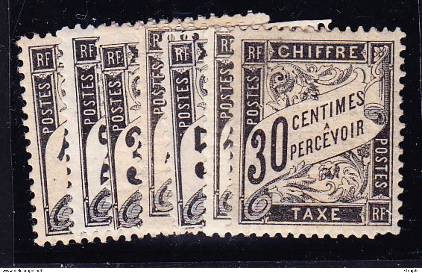 * TIMBRES TAXE - * - N°10/15, 16, 18 - 2ex. (**) - Ens. B/TB - 1859-1959 Neufs