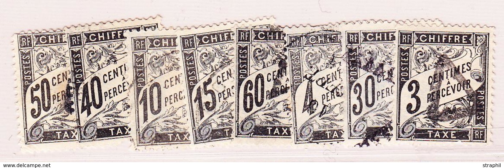 O TIMBRES TAXE - O - N°11/13, 15/16, 18/21 - 8 Valeurs - TB - 1859-1959 Mint/hinged