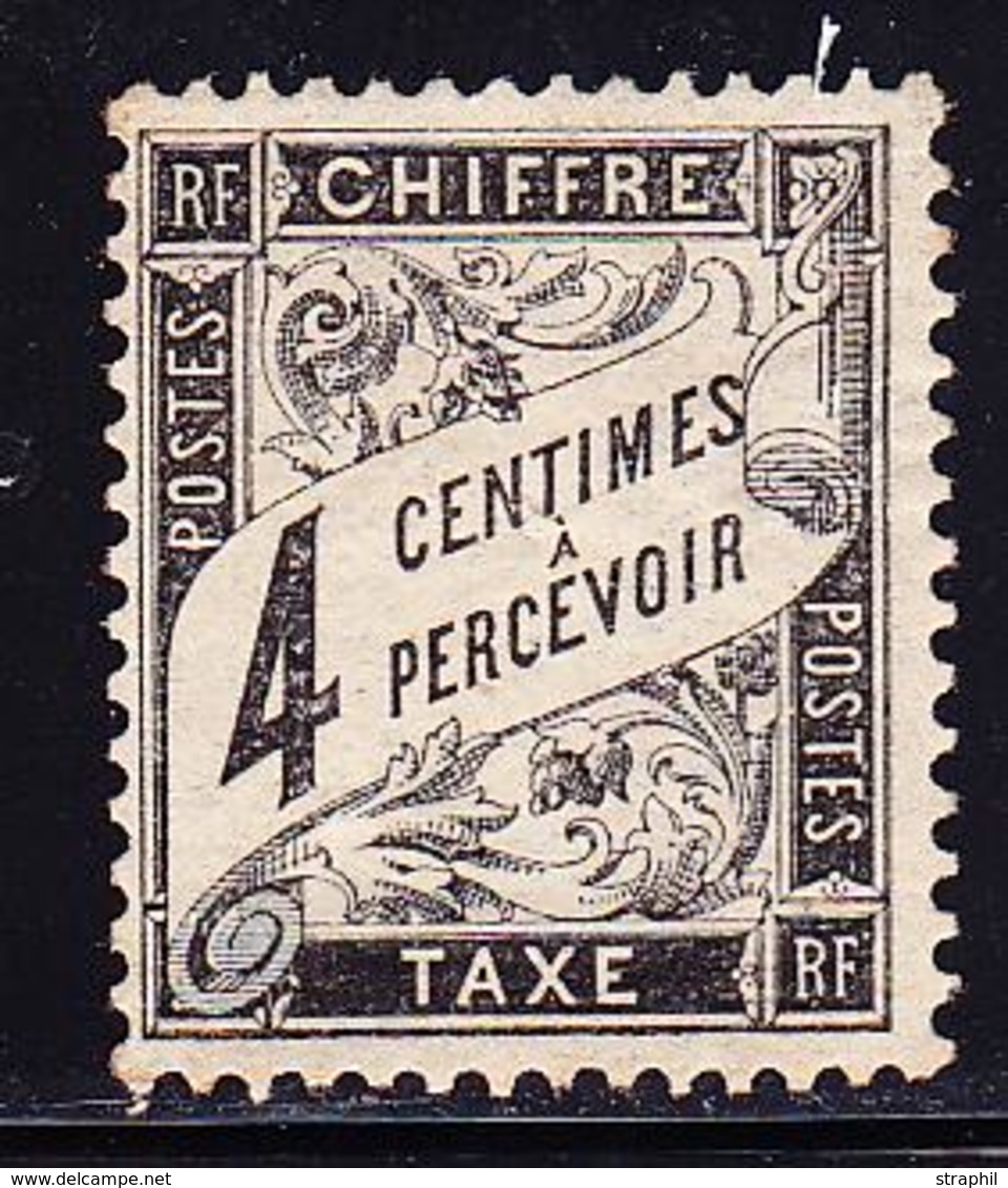 * TIMBRES TAXE - * - N°13 - 4c Noir - Bon Centrage - TB - 1859-1959 Neufs