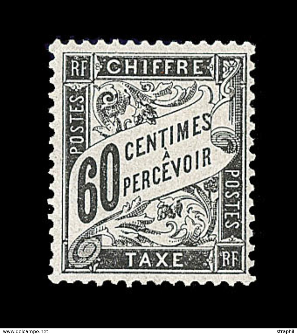 * TIMBRES TAXE - * - N°21 - 60c Noir  - TB - 1859-1959 Neufs