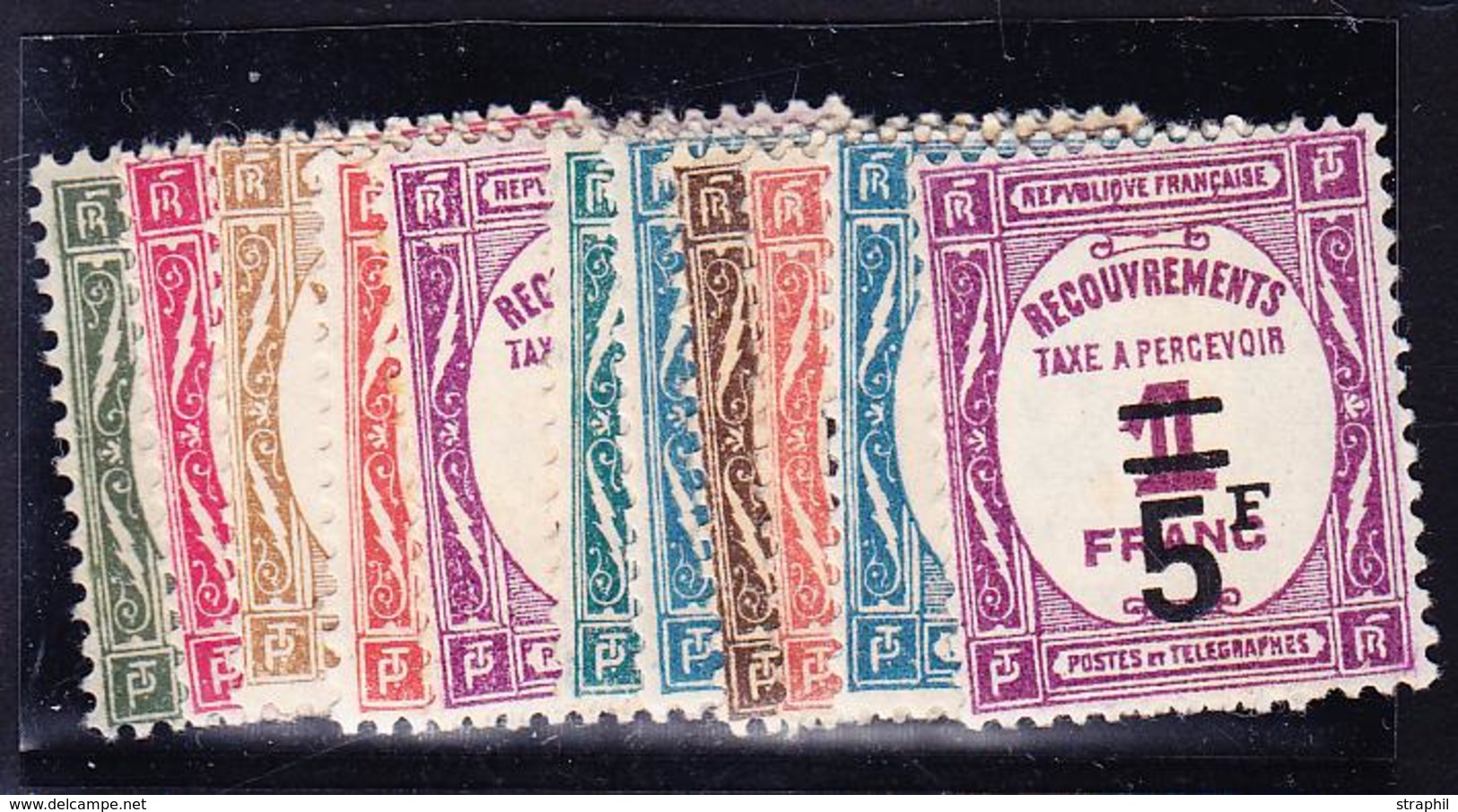 * TIMBRES TAXE - * - N°55/65 - N°62 Signé Calves - B/TB - 1859-1959 Neufs