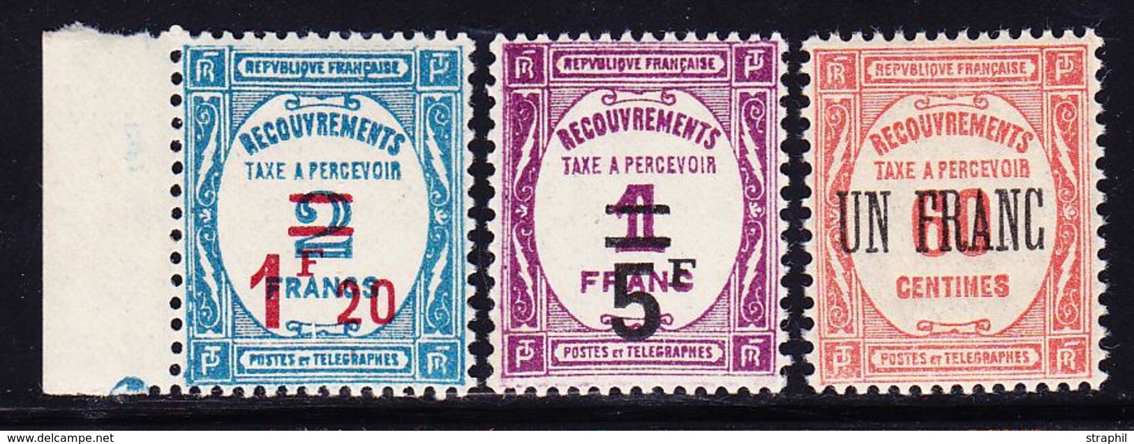 ** TIMBRES TAXE - ** - N°63/65 - TB - 1859-1959 Neufs