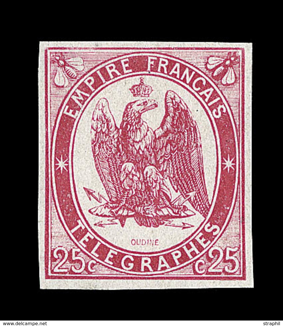 * TIMBRES - TELEGRAPHE - * - N°1 - 25c Rouge Carmin - Réimpression Pexip - TB - Telegraph And Telephone