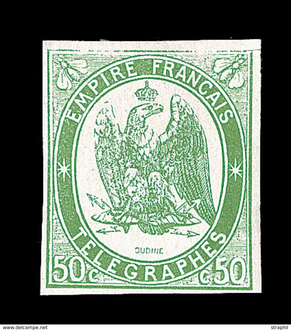 * TIMBRES - TELEGRAPHE - * - N°2 - 50c Vert - Signé Calves - TB - Telegraph And Telephone