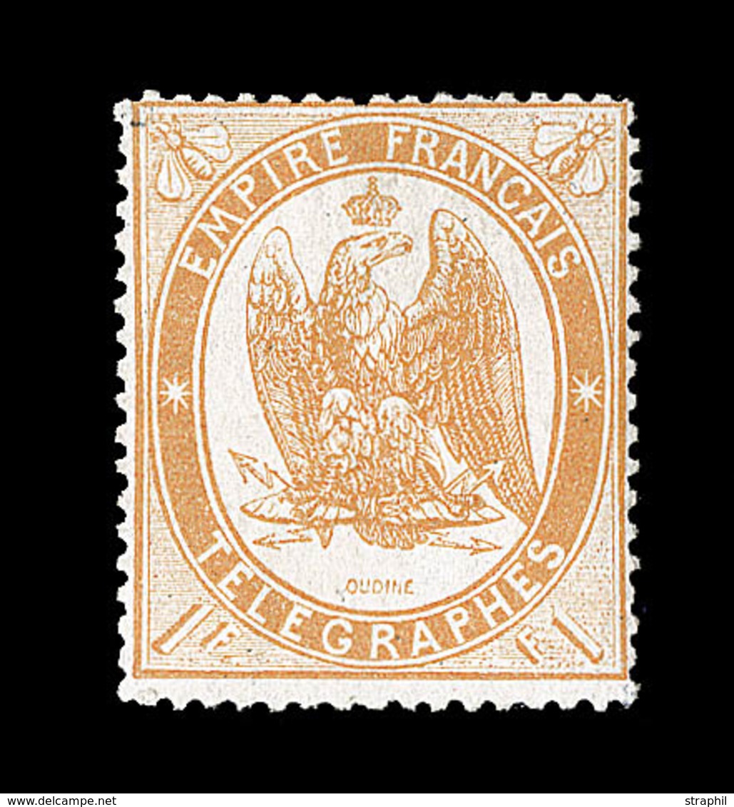 * TIMBRES - TELEGRAPHE - * - N°7 - 1F Orange - TB - Telegraph And Telephone