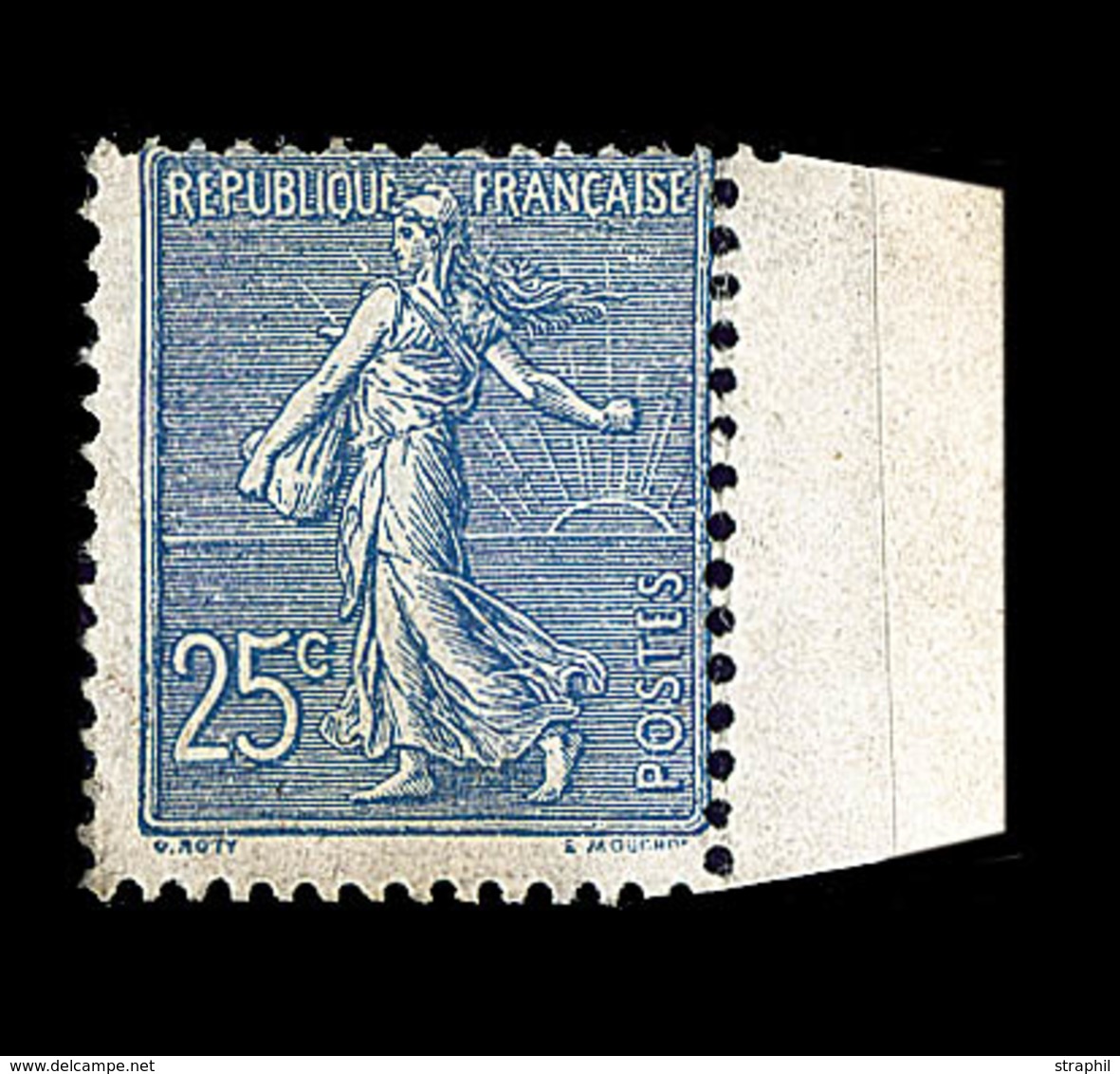 (*) VARIETES  - (*) - N°132 - 25c Bleu - Impression Recto Verso - BDF - TB - Unused Stamps