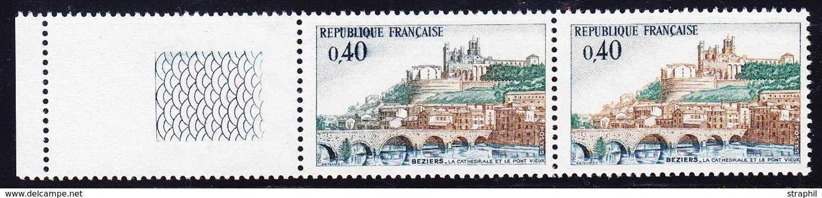 ** VARIETES  - ** - N°1567 - Cathédrale Verte Tenant à Normal - Bdf - TB - Unused Stamps