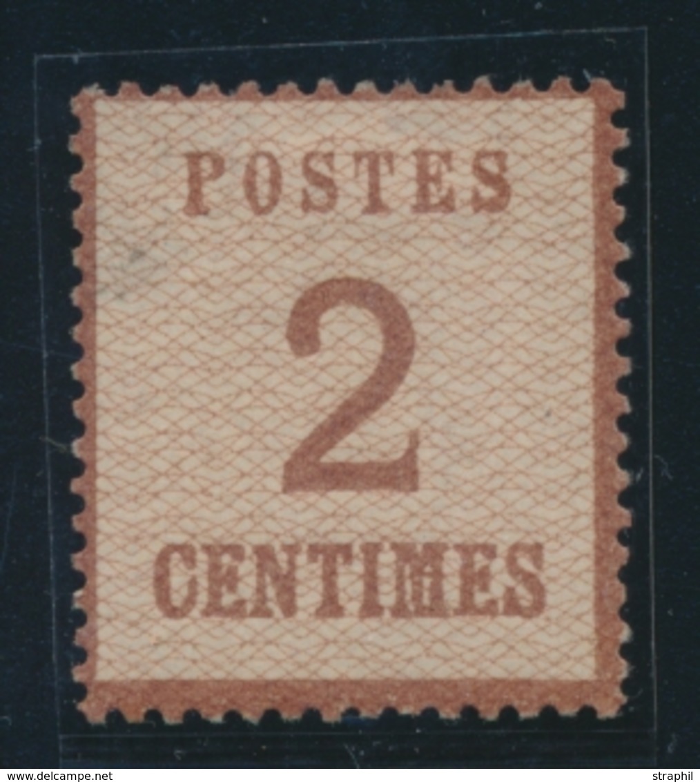 * TIMBRES D'ALSACE LORRAINE (1870-71) - * - N°2b - Burelage Renversé - Forte Trace - B/TB - Autres & Non Classés