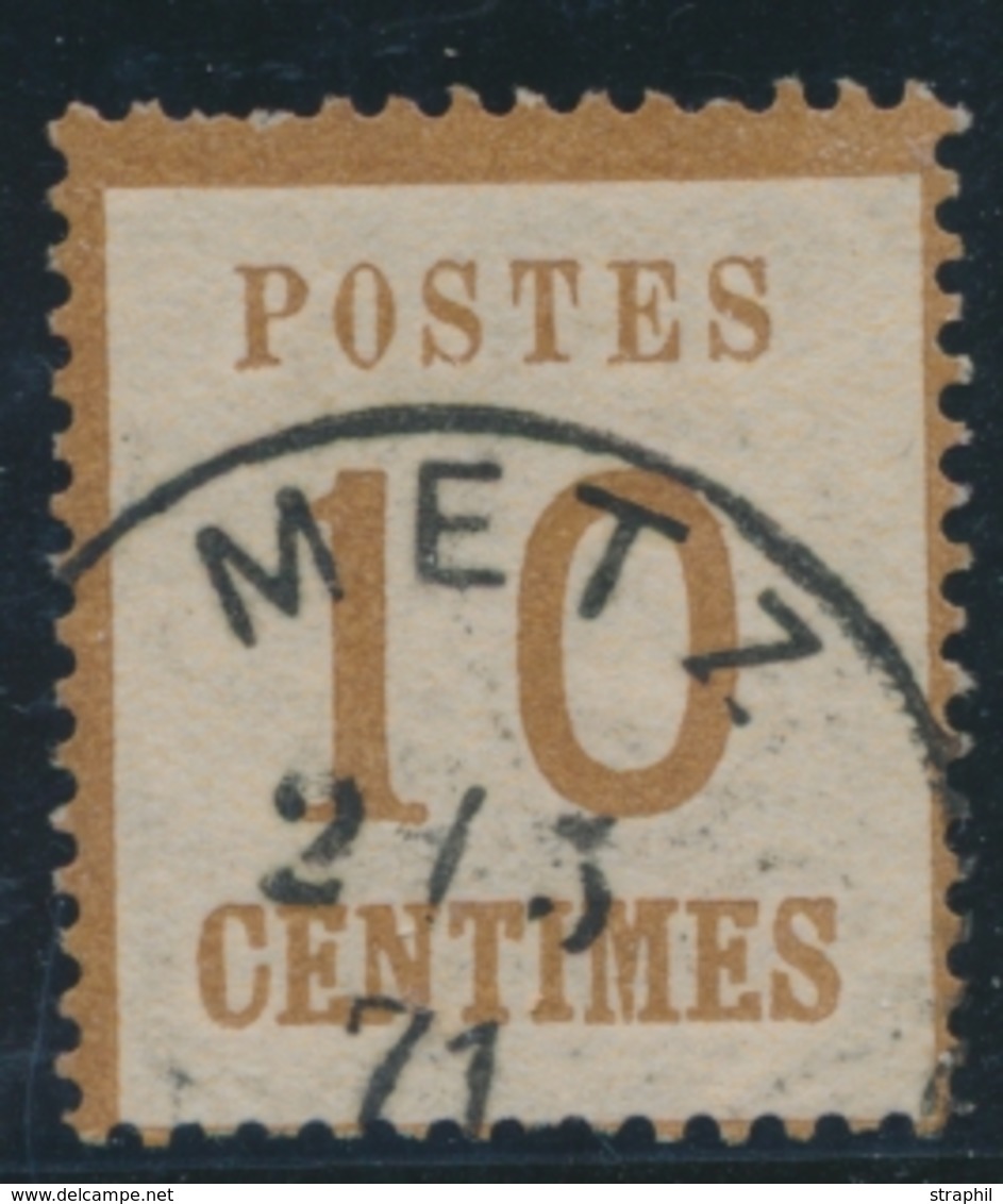 O TIMBRES D'ALSACE LORRAINE (1870-71) - O - N°5 - Burelage Presque Absent - TB - Other & Unclassified