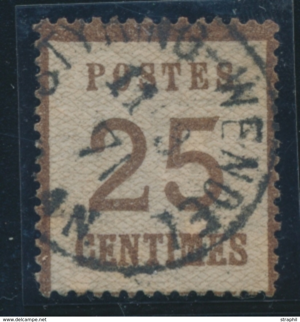 O TIMBRES D'ALSACE LORRAINE (1870-71) - O - N°7 - Obl. Stiring-Wendel 11.3.71 - B/TB - Other & Unclassified