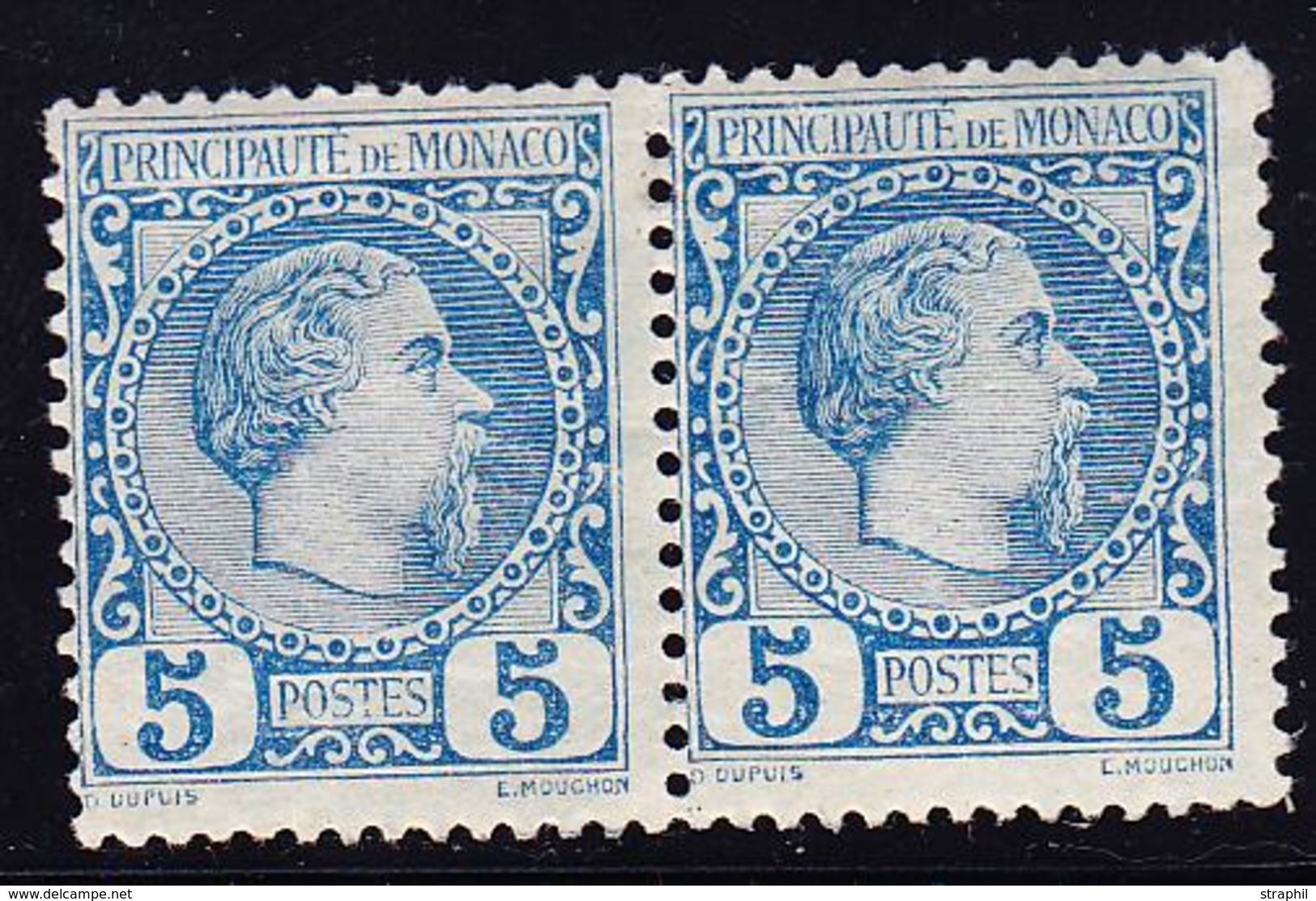 ** TIMBRES POSTE - ** - N°3, 5c Bleu - Paire - TB - Autres & Non Classés