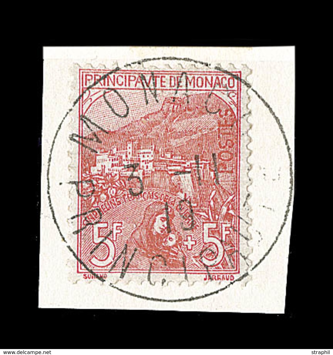 F TIMBRES POSTE - F - N°33 - 5F+5F Rose Verdâtre - Belle Obl. Centr. MONACO 3/11/19 - Signé MIRO - TB - Autres & Non Classés