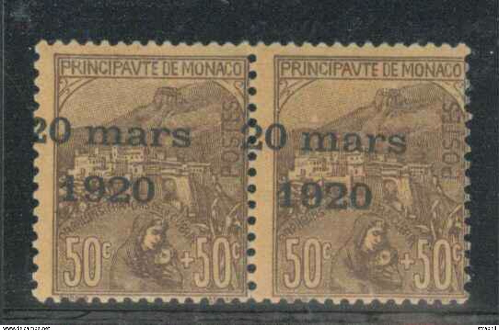 * TIMBRES POSTE - * - N°41 Paire - Surch. Déplacée - Traces Infimes - TB - Autres & Non Classés