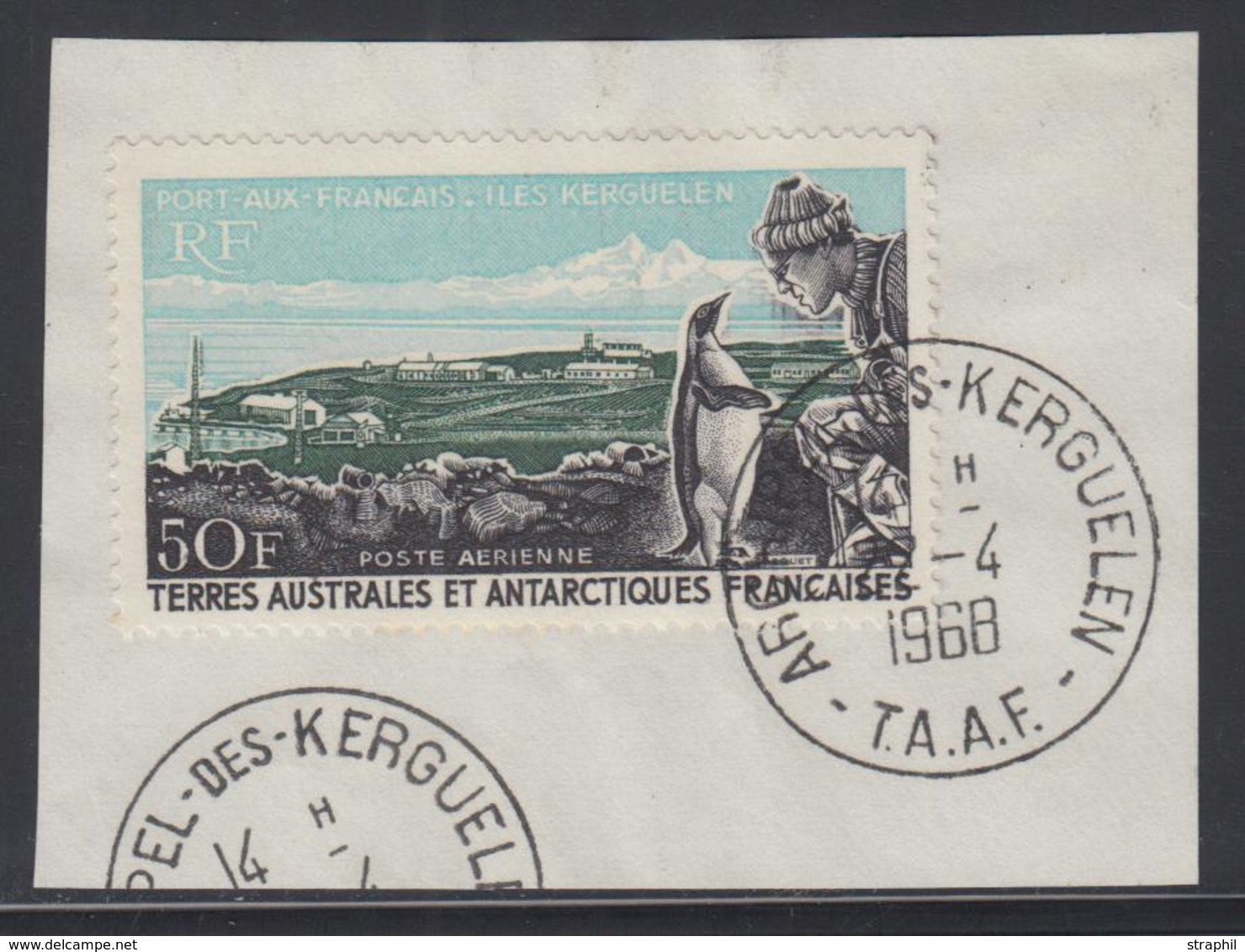 F T.A.A.F - POSTE AERIENNE  - F - N°14 - Obl. Kerguelen 2/4/68 - TB - Poste Aérienne