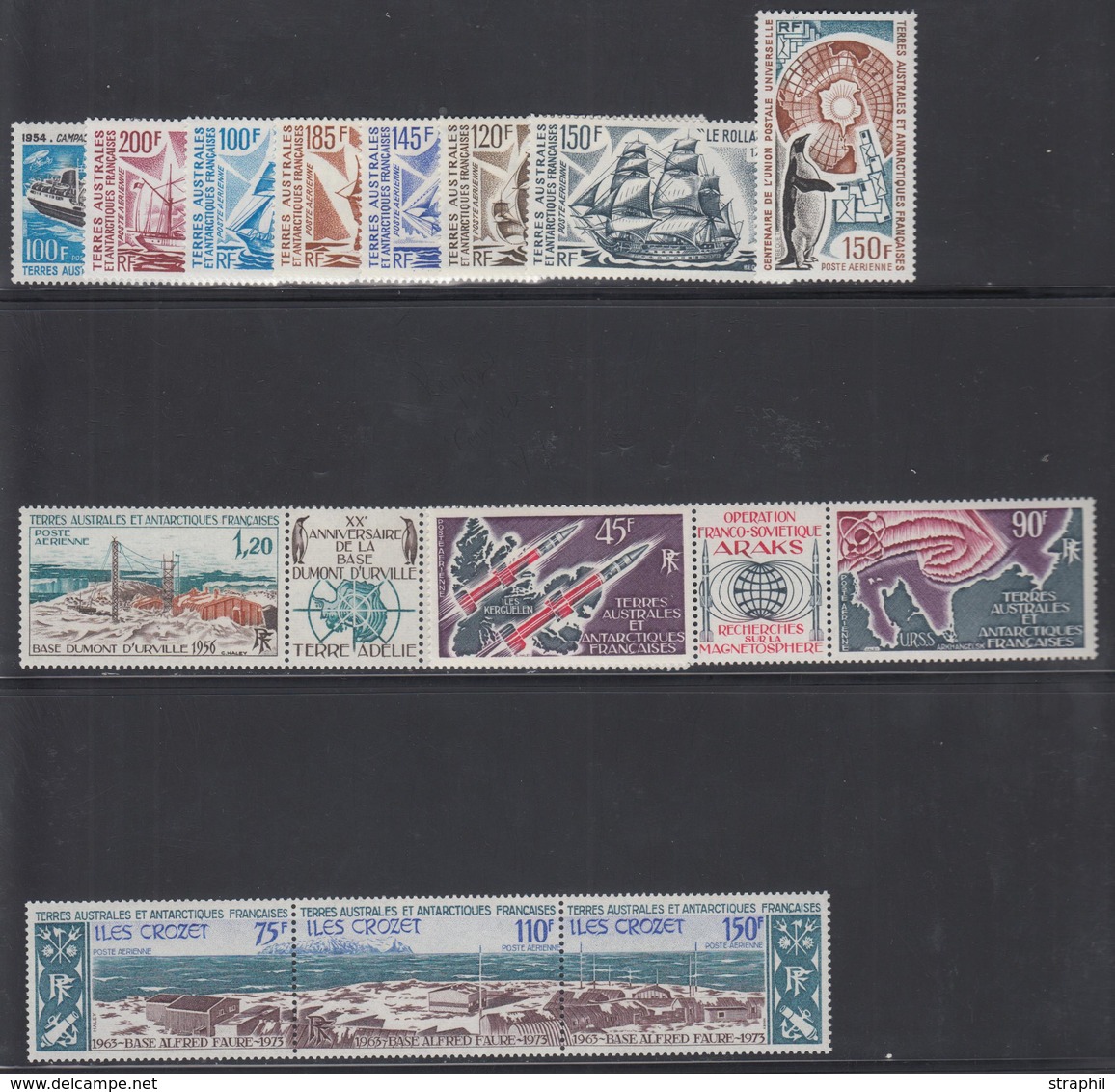 ** T.A.A.F - POSTE AERIENNE  - ** - N°29/43 (Triptyques) - TB - Airmail