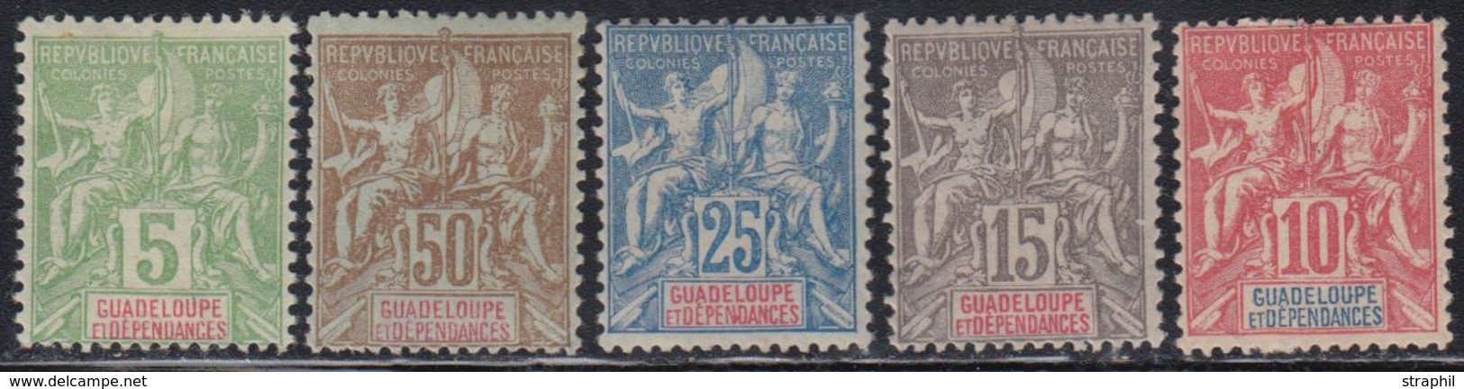 * GUADELOUPE  - * - N°40/44 - TB - Other & Unclassified