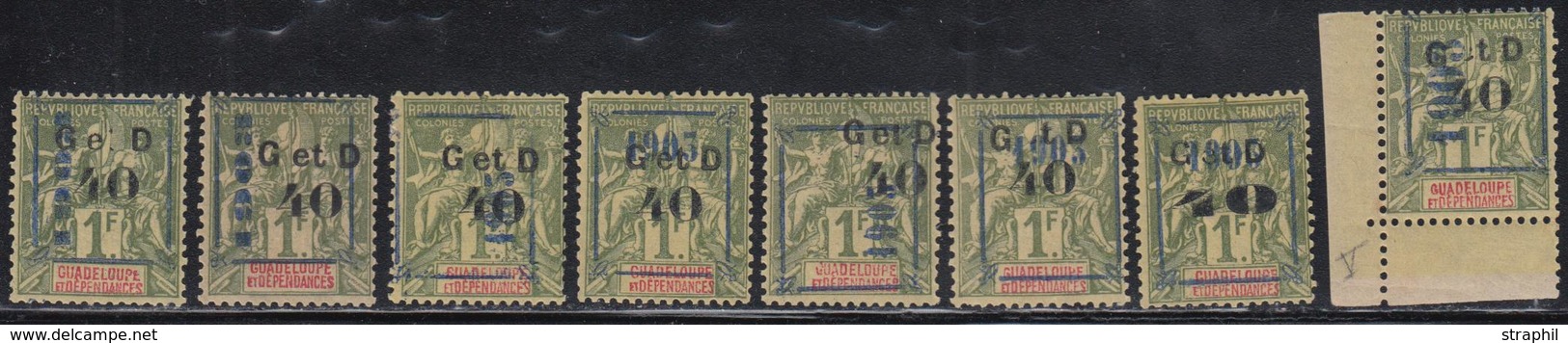 * GUADELOUPE  - * - N°50x8 - Surch Différentes Dt 50 I (ce) - TB - Other & Unclassified